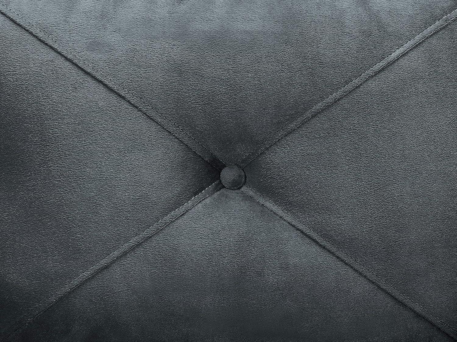 Lifestyle Solutions Taryn Traditional Sofa with Rolled Arms, Dark Gray Fabric