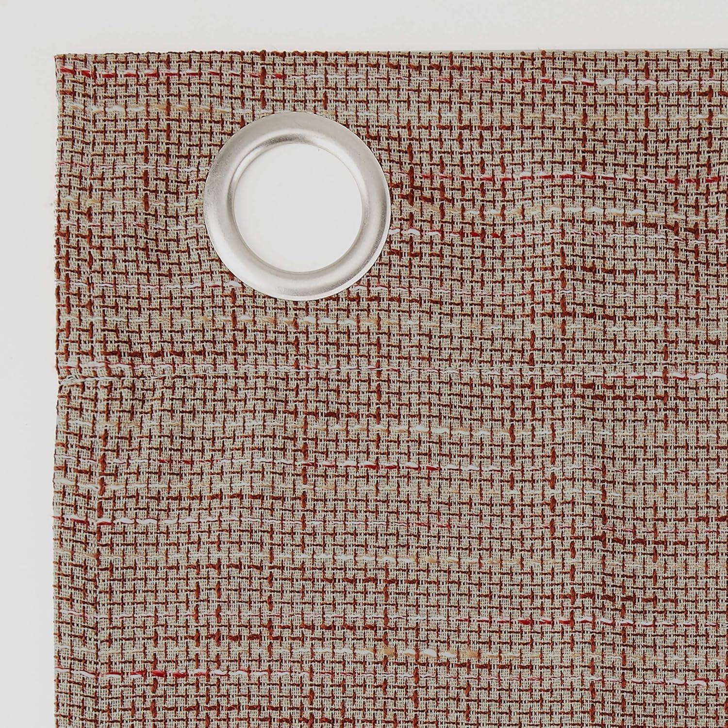 Burlap Weave Thermal Extreme 100% Blackout Grommet Curtain Panel