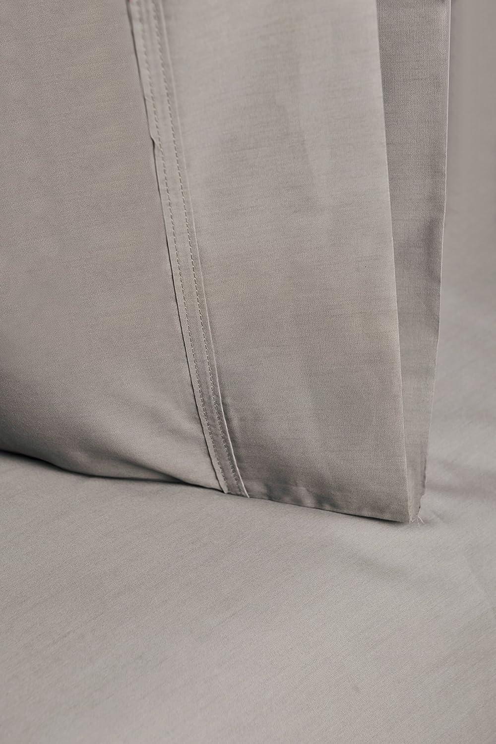 Superior Tierney Cotton Percale Deep Pocket Sheet Set, King, Gray