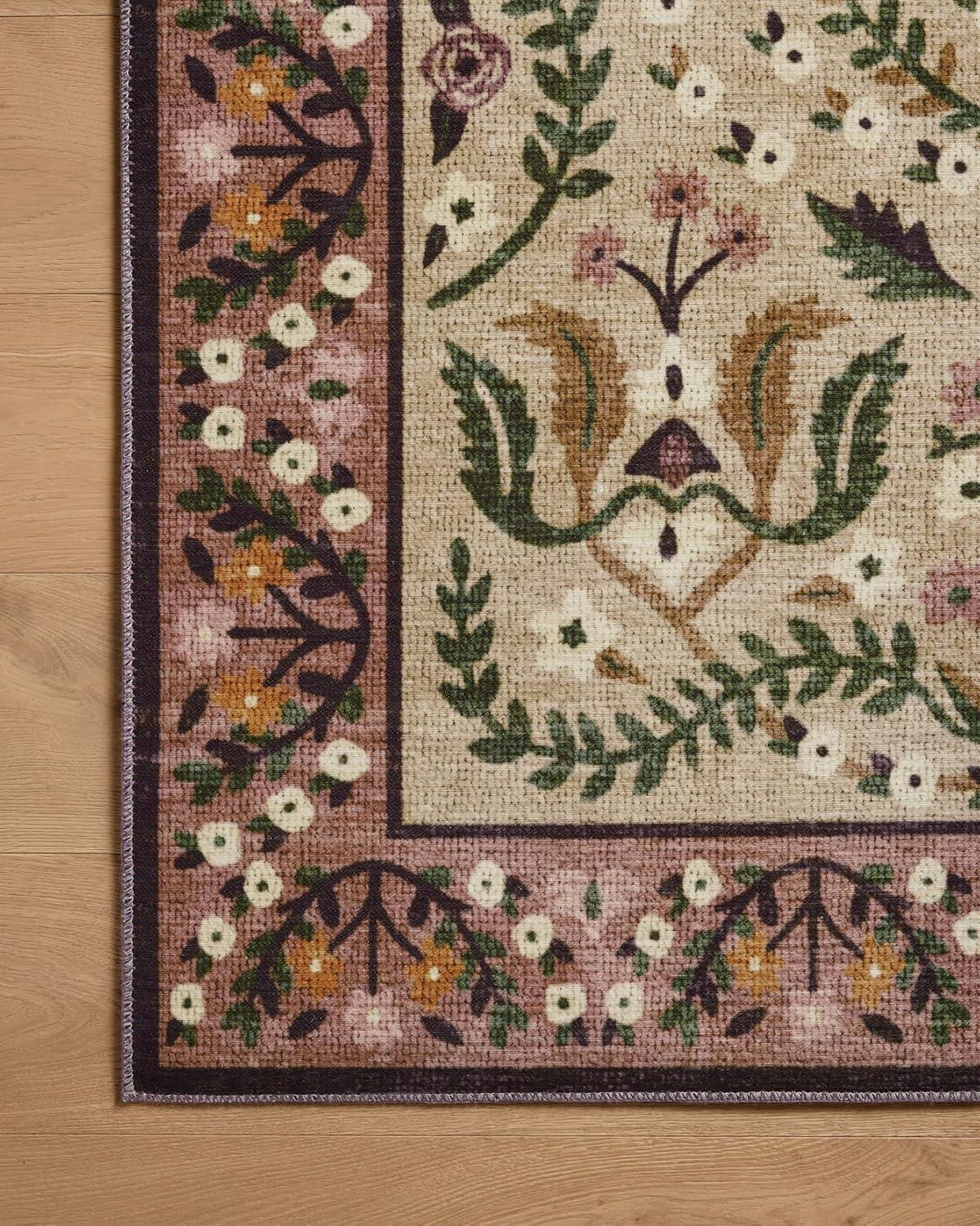 Rifle Paper Co. x Loloi Canopy Aubergine Area Rug