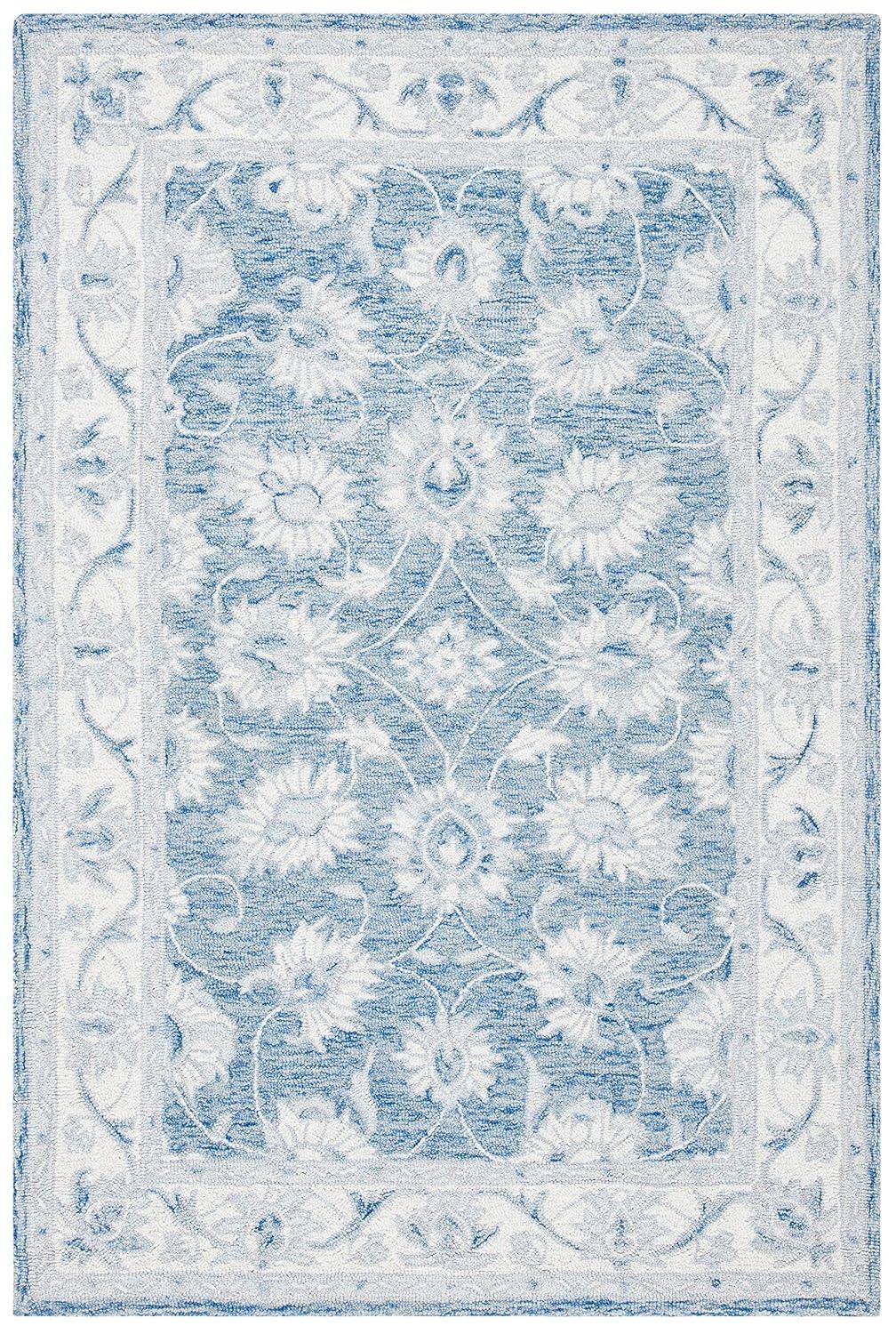 Micro-Loop MLP536 Hand Tufted Indoor Area Rug - Blue/Ivory - 9'x12' - Safavieh