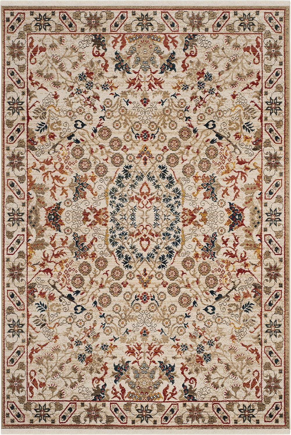 Kashan KSN301 Power Loomed Area Rug - Ivory/Ivory - 9'x12'6" - Safavieh