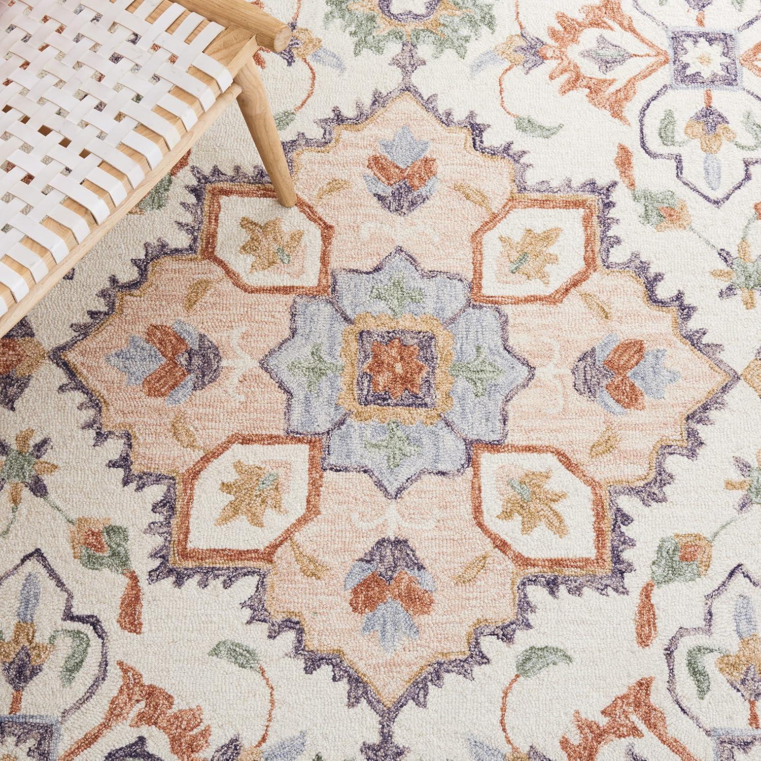 Metro MET354 Hand Tufted Indoor Accent Rug - Ivory/Green - 3'x5' - Safavieh