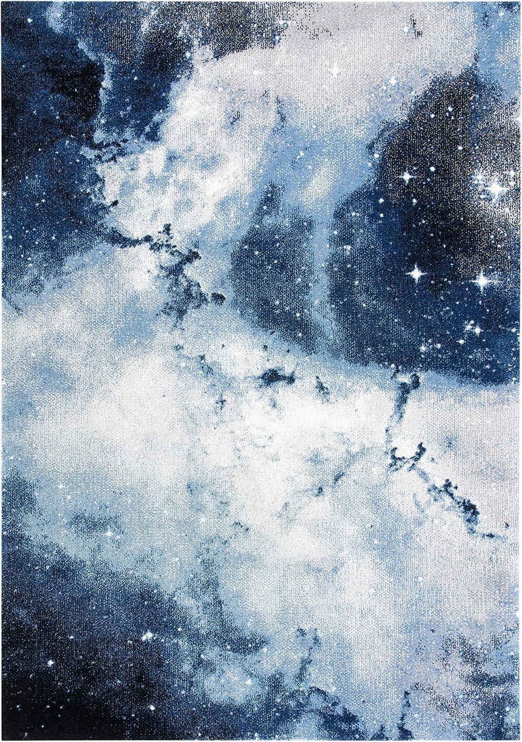 Galaxy 109 Area Rug In Blue / Ivory