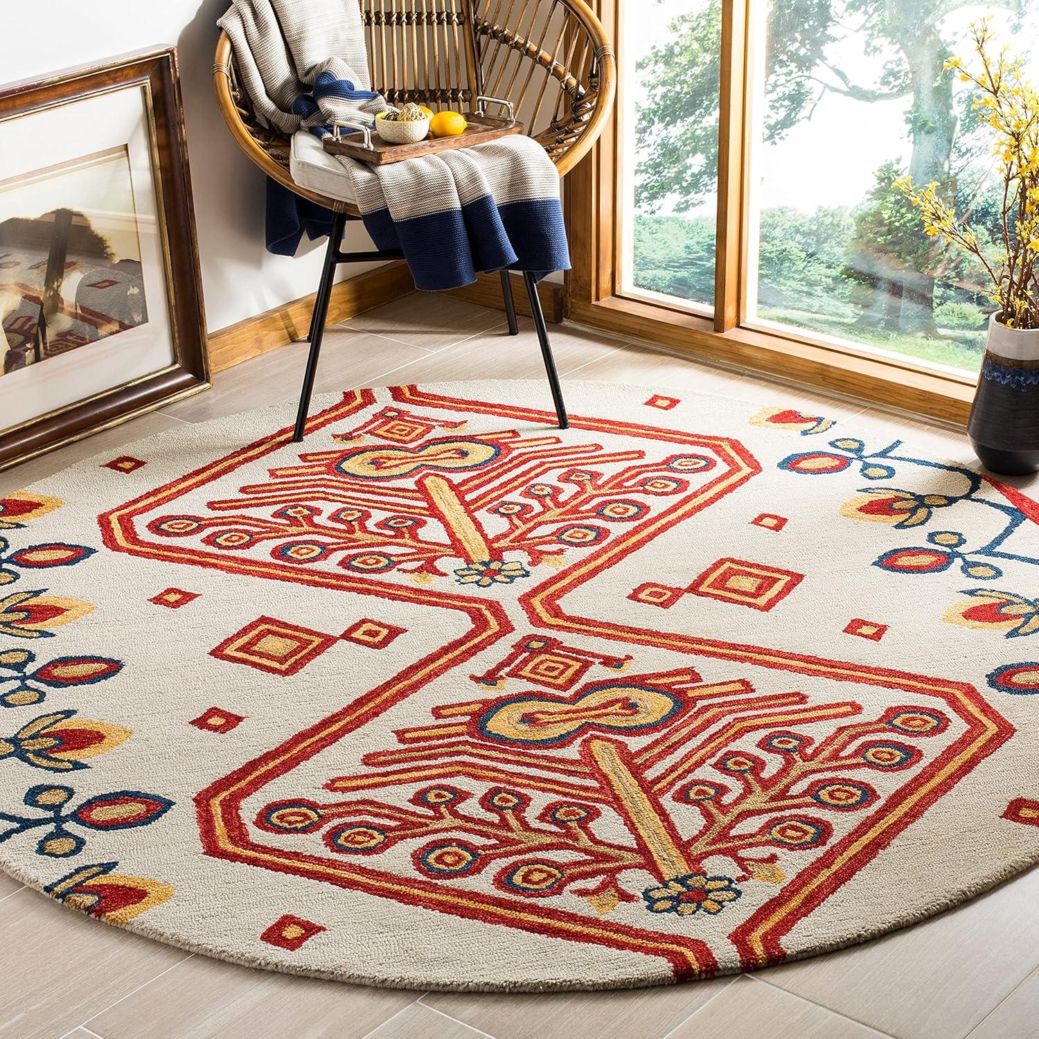 Aspen APN703 Hand Tufted Area Rug - Ivory/Yellow - 3'x5' - Safavieh.