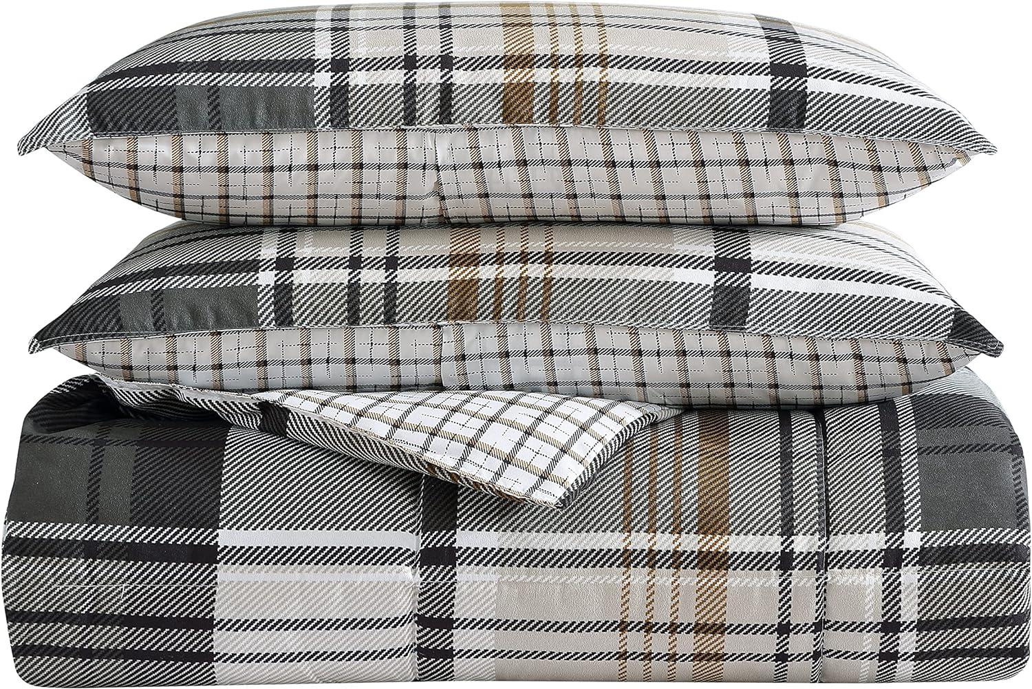 Plaid Normandy Reversible Comforter Set - Eddie Bauer