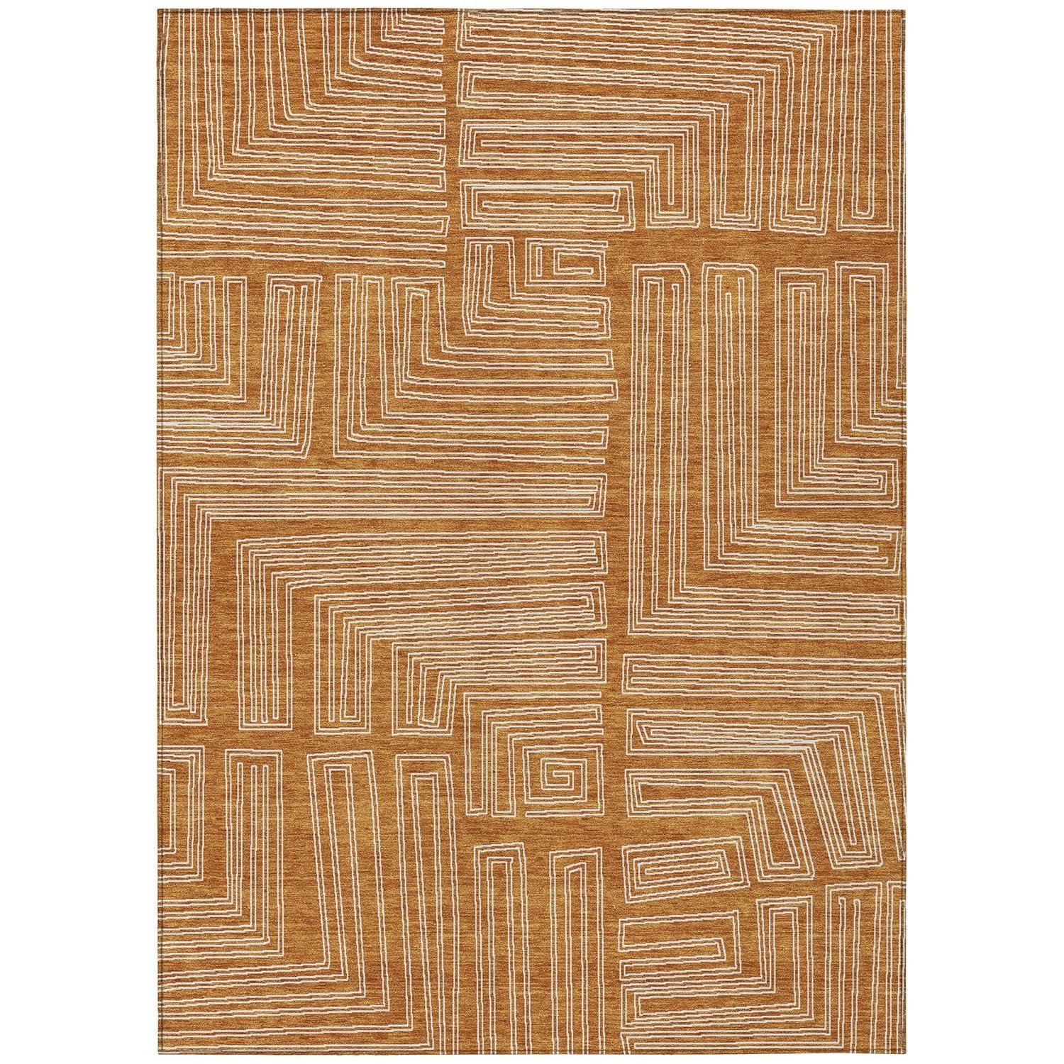 Machine Washable Indoor/Outdoor Chayden ACN1045 Paprika Rug