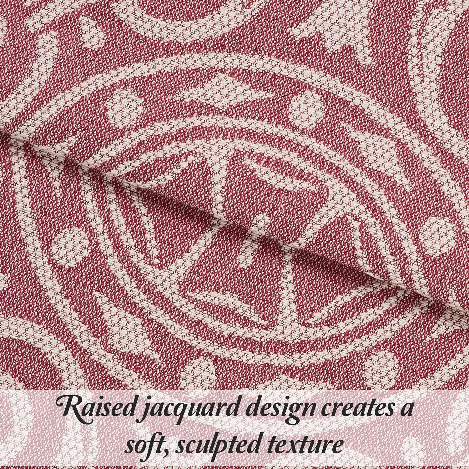 Rio Lightweight Cotton Blend Woven Jacquard Traditional Medallion Bedspread/Coverlet Set
