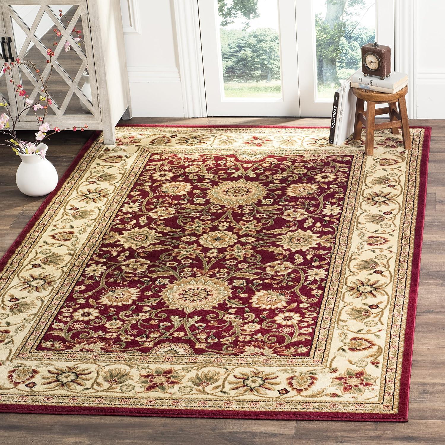 Lyndhurst LNH212 Power Loomed Area Rug - Red/Ivory - 5'3"x7'6" - Safavieh.