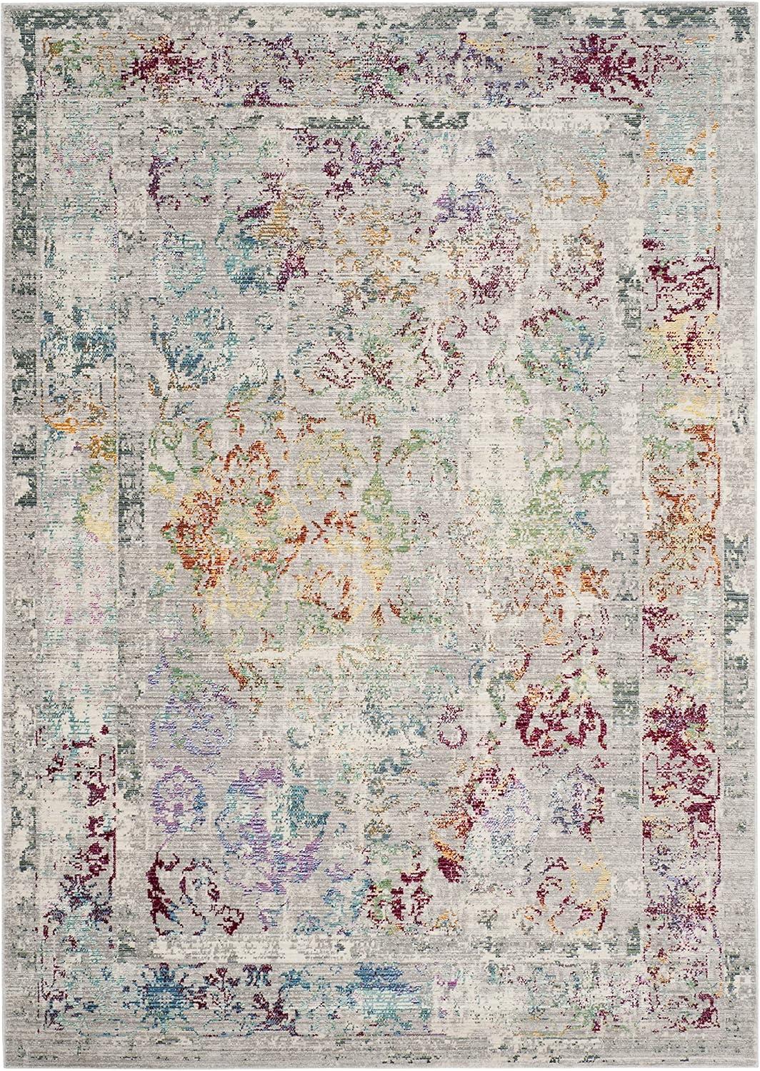 Mystique MYS923 Power Loomed Indoor Area Rug - Grey/Multi - 5'x8' - Safavieh.
