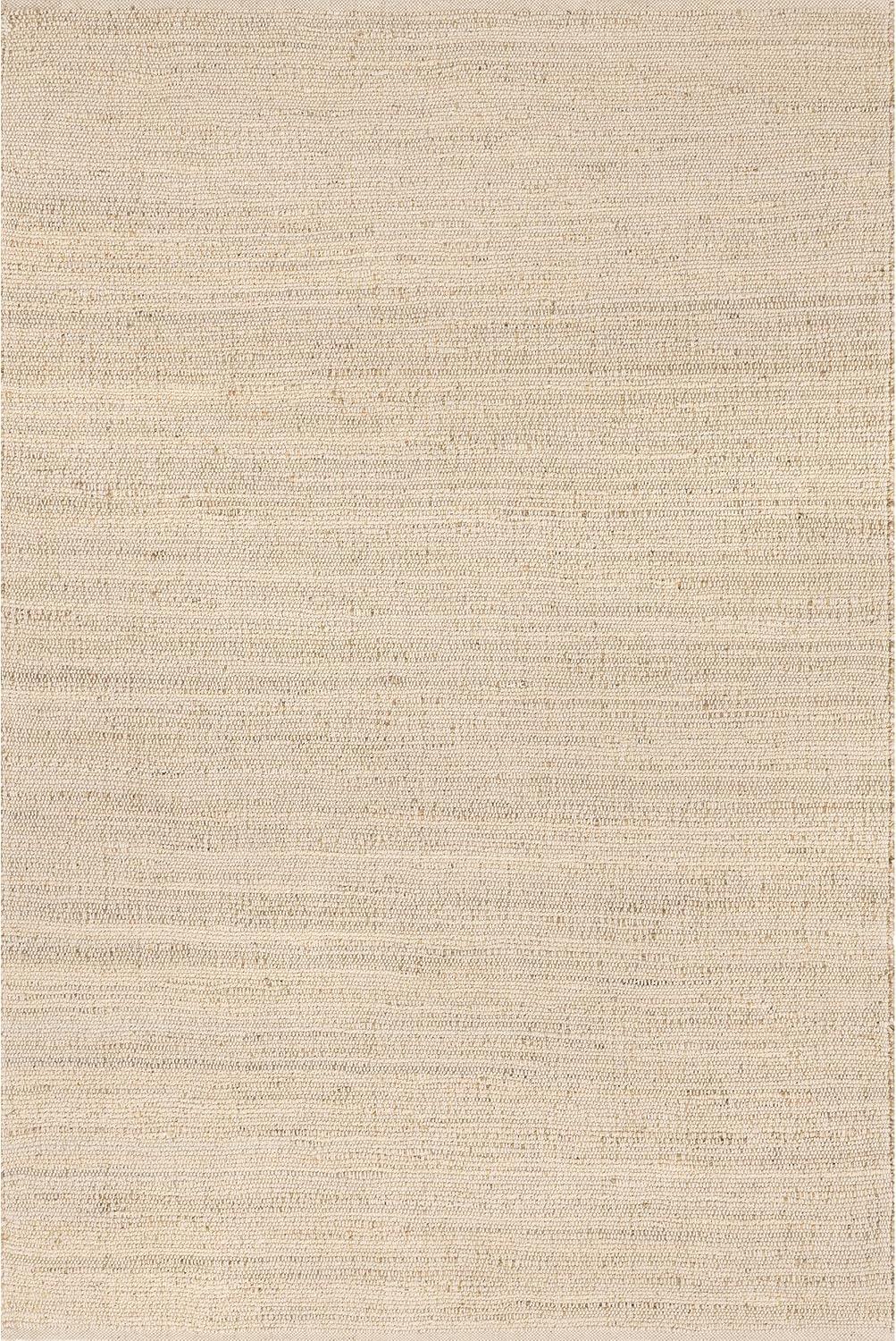 Nuloom 4x6 Elfriede Jute & Cotton Hand Woven Indoor Area Rug, Natural, Solid Rustic Farmhouse Style Natural Fiber Bedroom, Living Room,