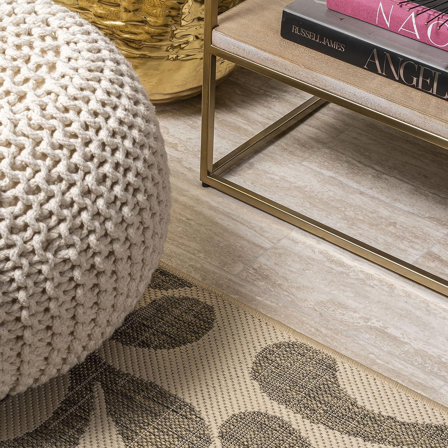 8'x10' Vine All Over Indoor/Outdoor Area Rug, Brown/Beige - JONATHAN Y