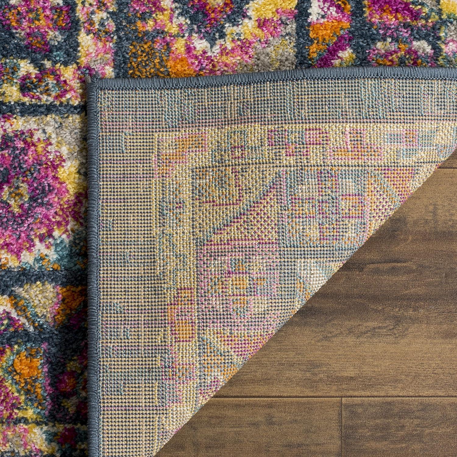 SAFAVIEH Madison Emmet Traditional Area Rug, Blue/Fuchsia, 10' x 14'