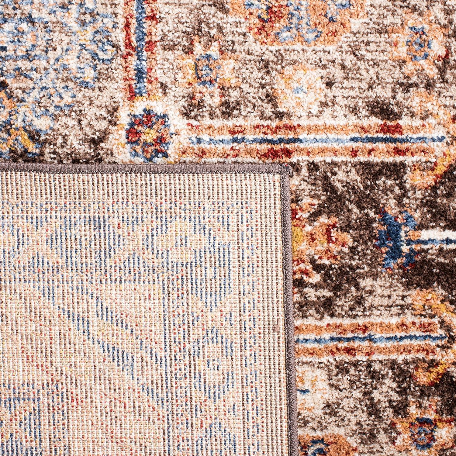 Bijar BIJ653 Power Loomed Indoor Area Rug - Brown/Ivory - 6'7"x9' - Safavieh