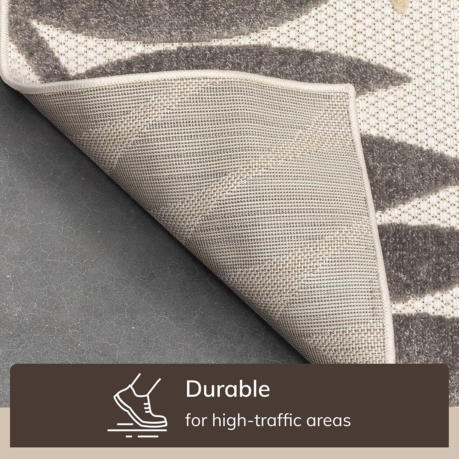 Dorado Mariah Modern Indoor / Outdoor Floral Ivory Hi-Lo Area Rug