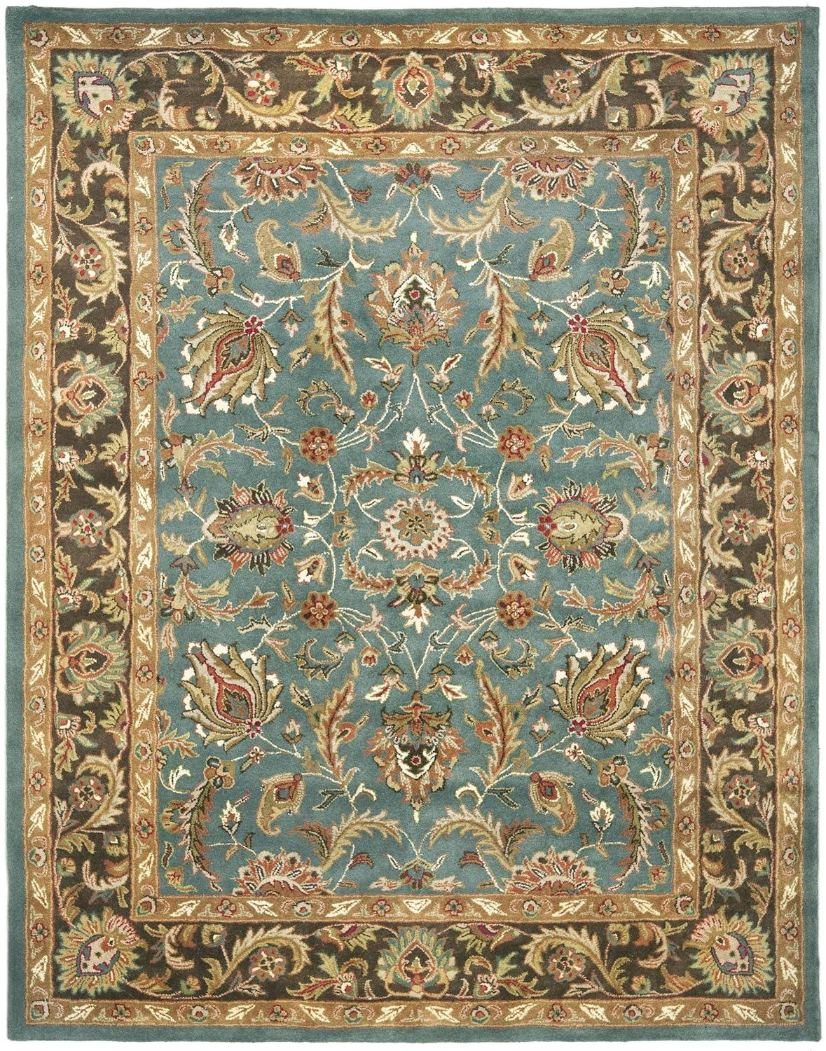 SAFAVIEH Heritage Steward Traditional Wool Area Rug, Blue/Brown, 9'6" x 13'6"