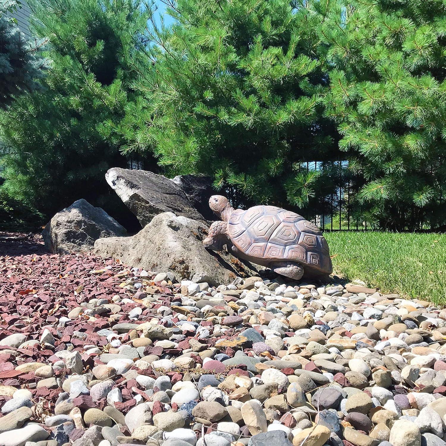 Sunnydaze Indoor/Outdoor Lifelike Large Tanya the Tortoise Patio Garden Yard Entryway Decorative Statue - 20"