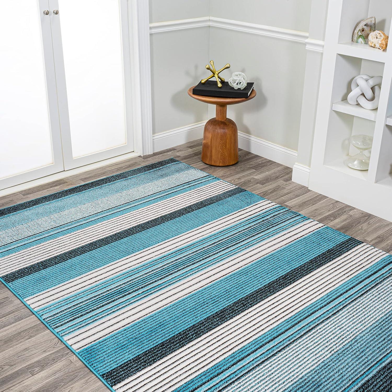 Duxbury Gradient Ticking Striped Area Rug - JONATHAN Y