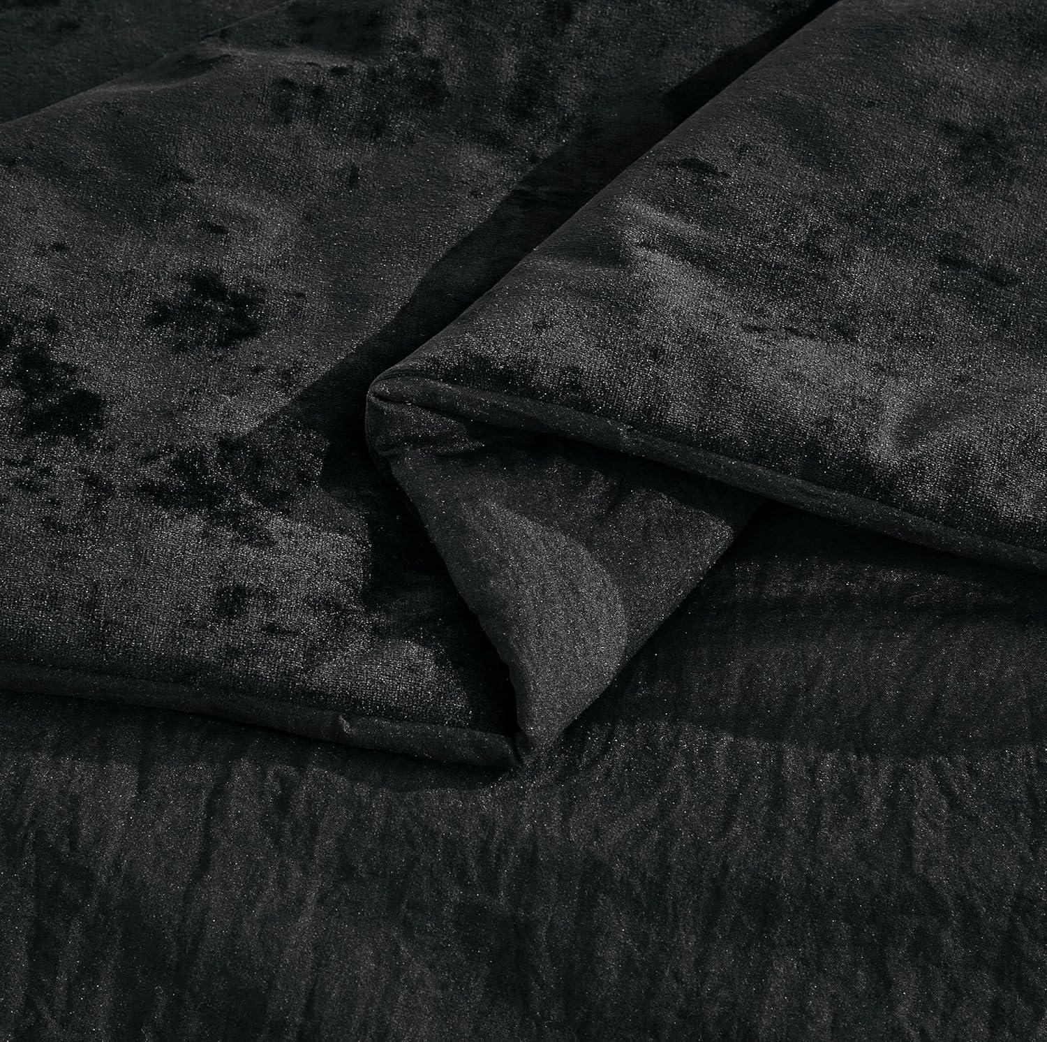 Chezmoi Collection Lux 3-Piece Pewter Gray Shimmer Velvet Bedding Set Full Size Lush Plush Velvet Comforter Set With Soft Brushed Microfiber Reverse
