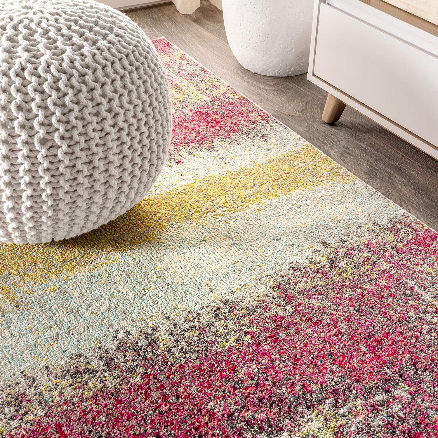 Contemporary POP Modern Abstract Vintage Area Rug - JONATHAN Y