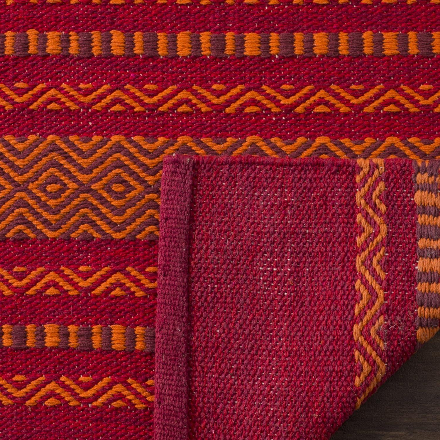 Montauk MTK215 Hand Woven Area Rug - Orange/Red - 6'x6' - Safavieh.