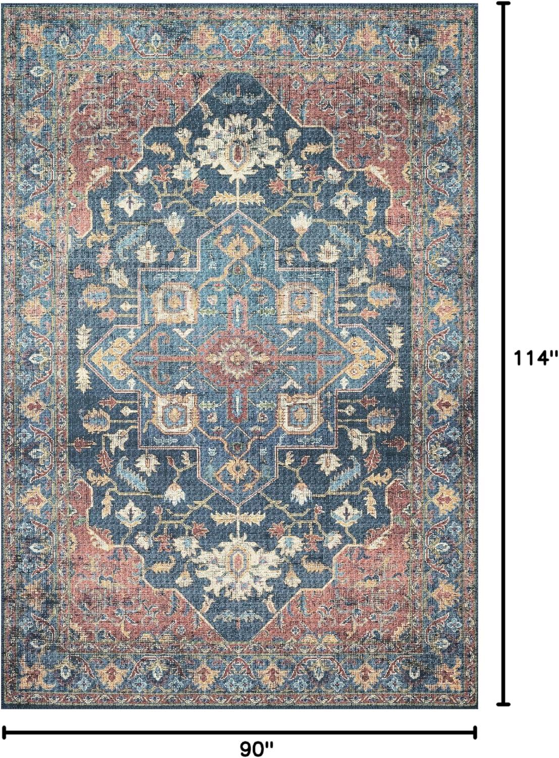 Loloi II Skye Oriental Denim / Brick Area Rug