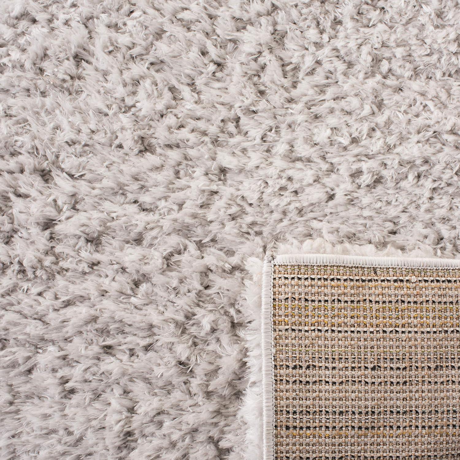 Madrid Shag 200 MDG256 Power Loomed Indoor Area Rug - Silver - 4'x6' - Safavieh