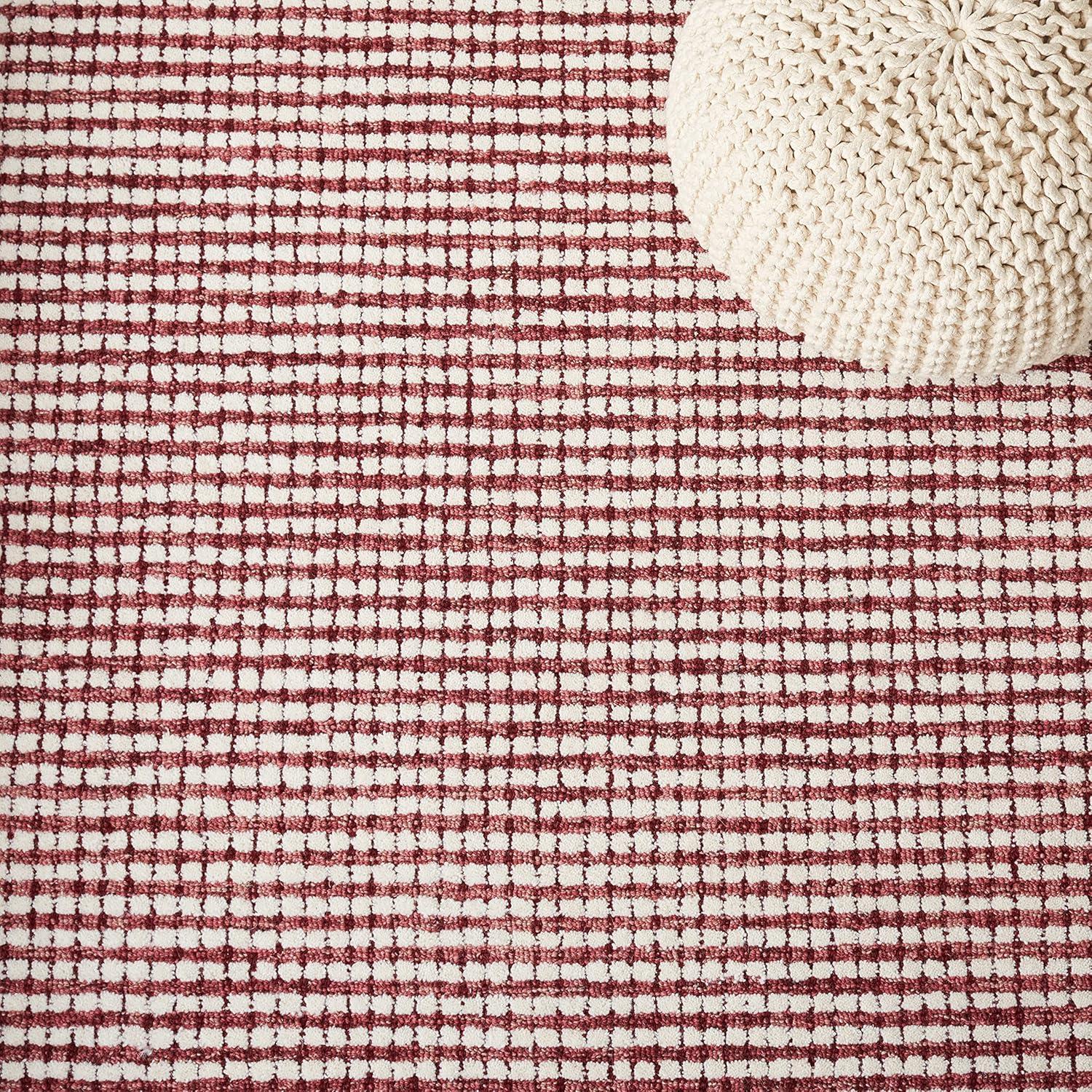 Latitude Run® Abstract Hand Tufted Wool Checkered Rug