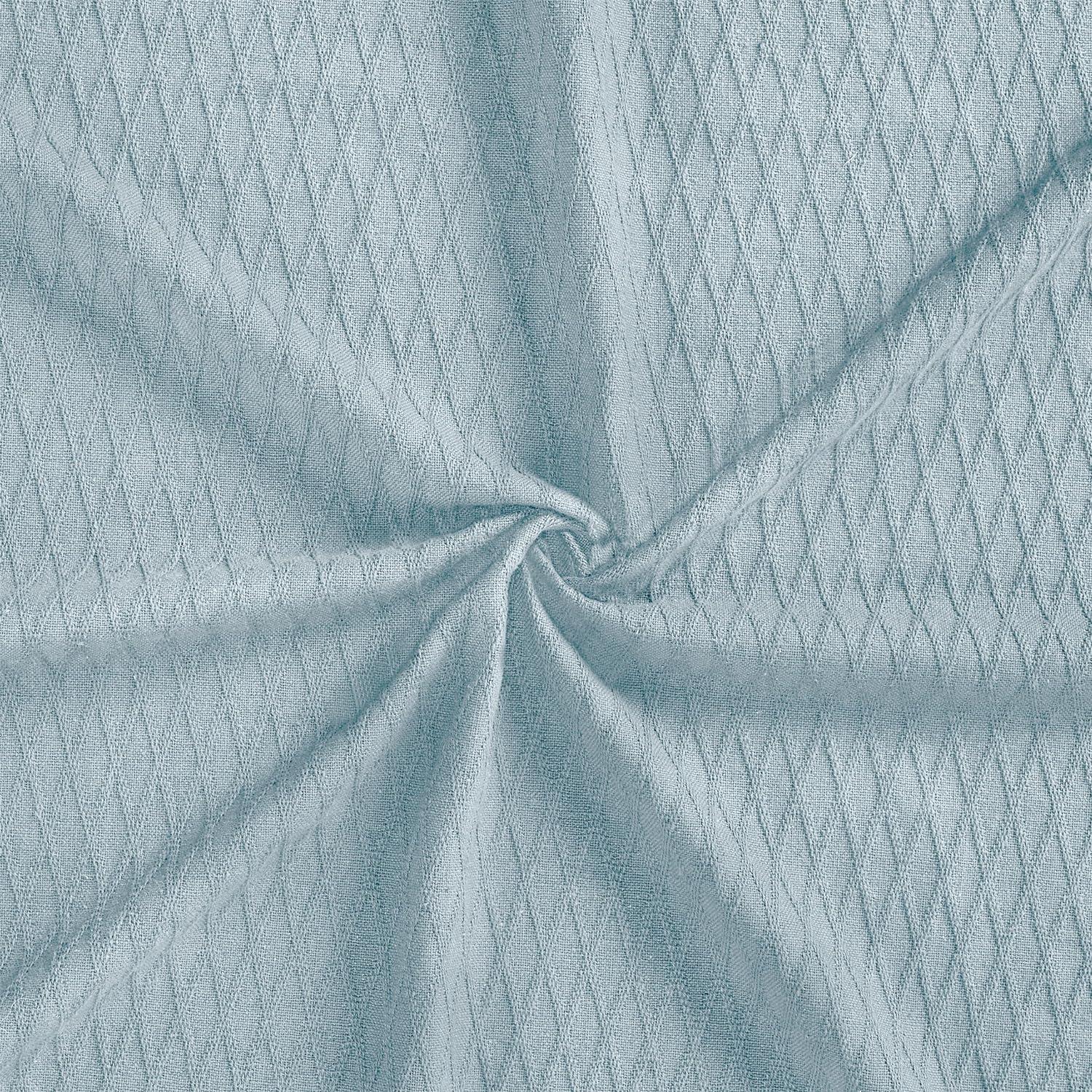 Chic Aqua Diamond Weave Full/Queen Cotton Blanket