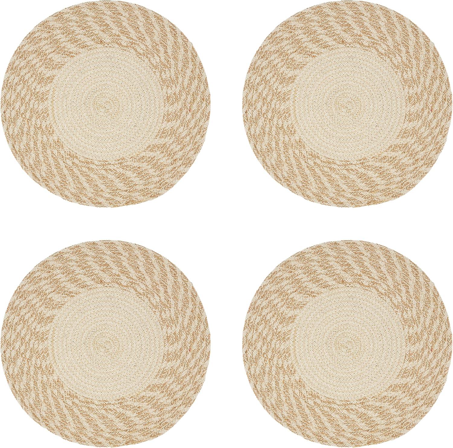 Saro Lifestyle Hand Braided Design Placemats (Set of 4)