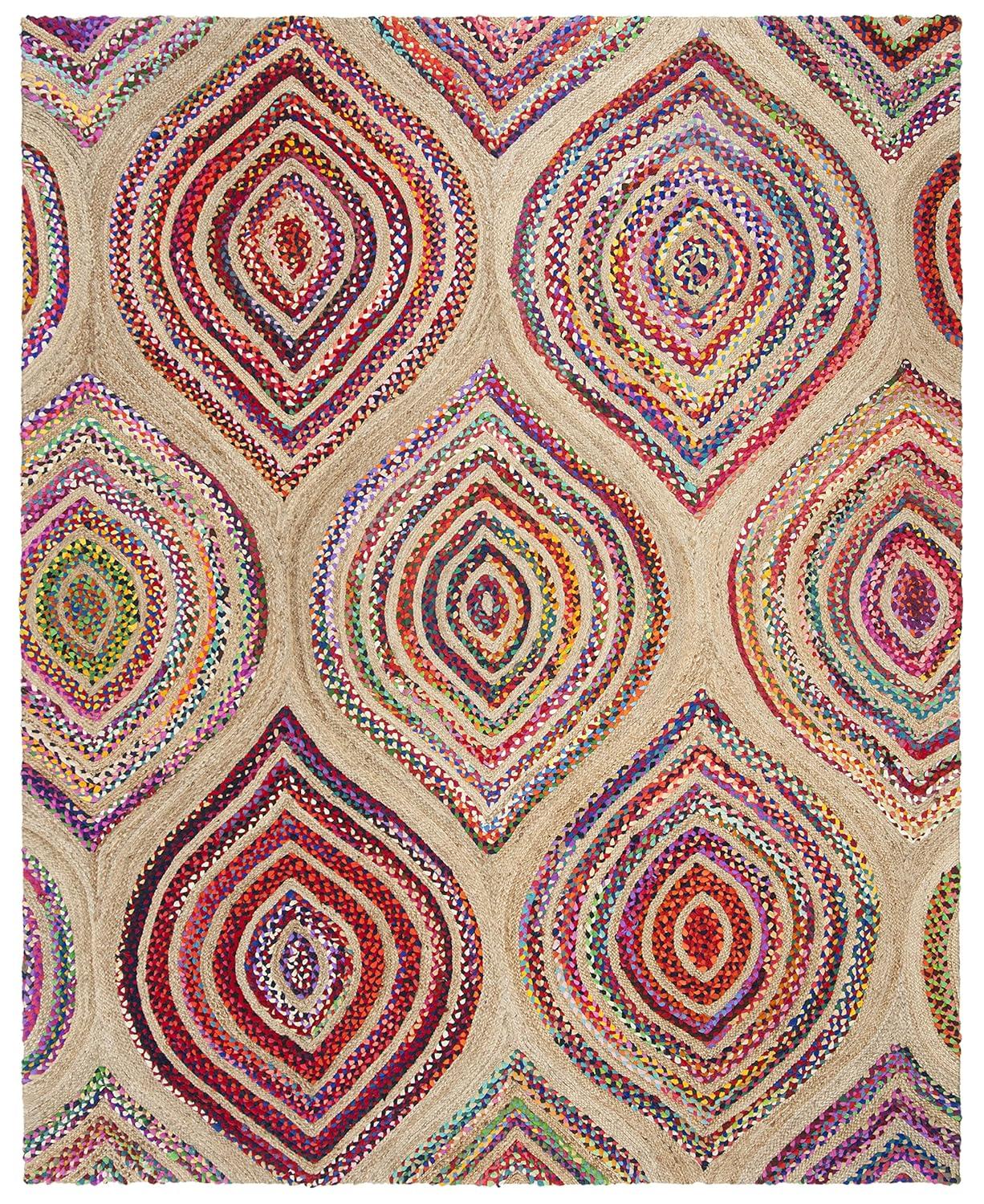 Cape Cod CAP605 Hand Woven Area Rug - Natural/Multi - 8'x10' - Safavieh.
