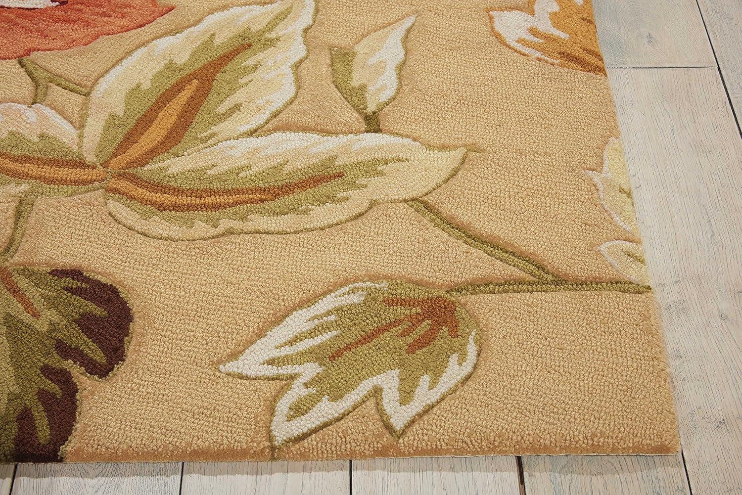 Nourison Fantasy Beige Area Rug FA11 5' x 7'6"
