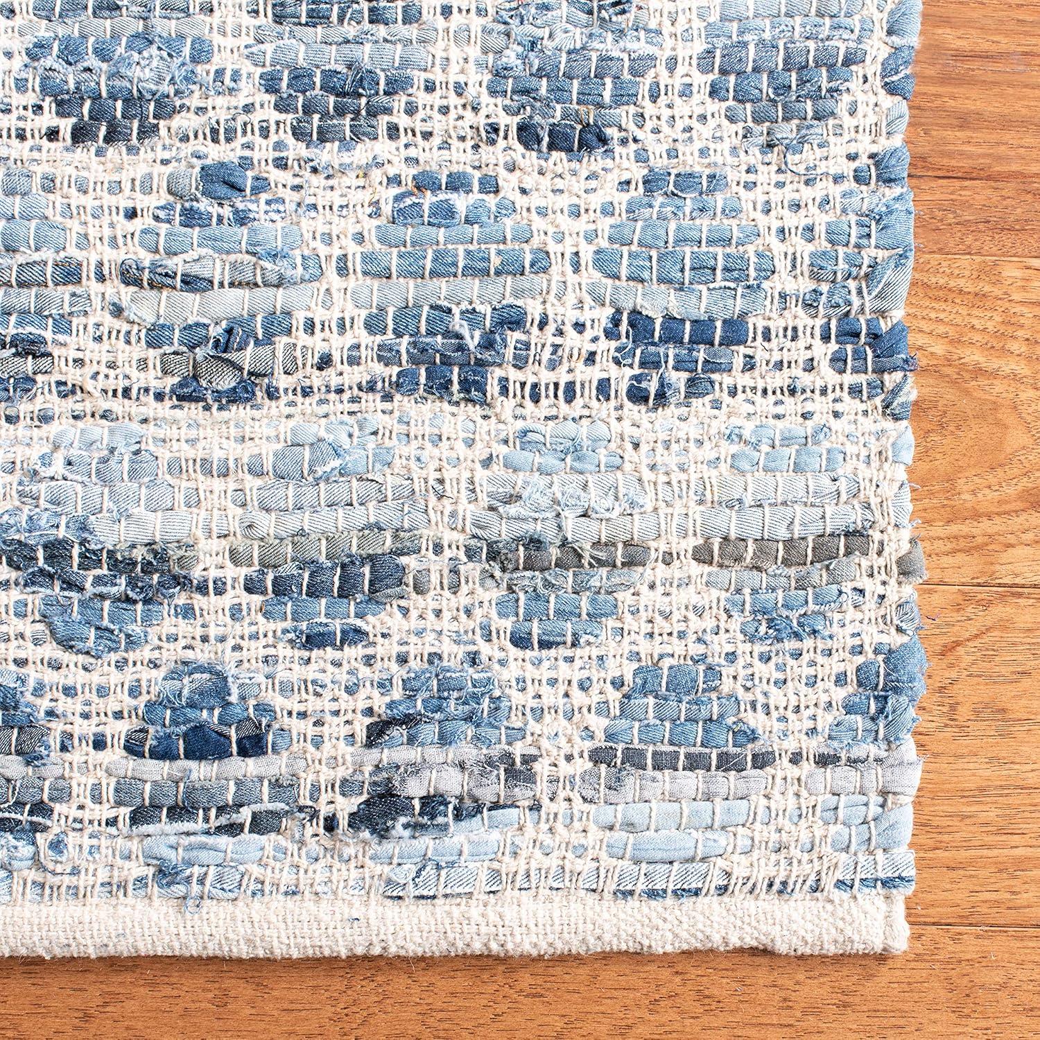SAFAVIEH Area Rug 8x10 - Montauk Collection - Large - Blue, Handmade, Ideal for Living Room, Bedroom, Office, Dining Space (MTK422L)