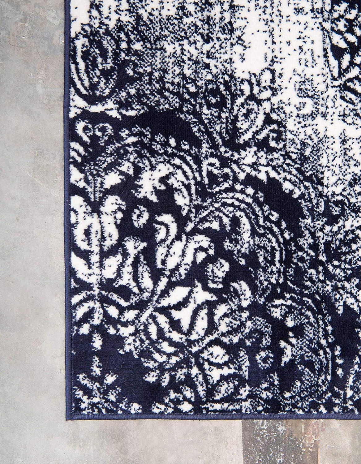 Unique Loom 4' 0 x 6' 0 Sofia Grand Navy Blue Area Rug