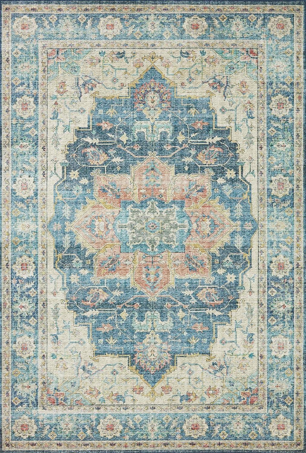 Loloi II Skye SKY-12 Ocean / Multi Oriental Area Rug 3'-6" x 5'-6"