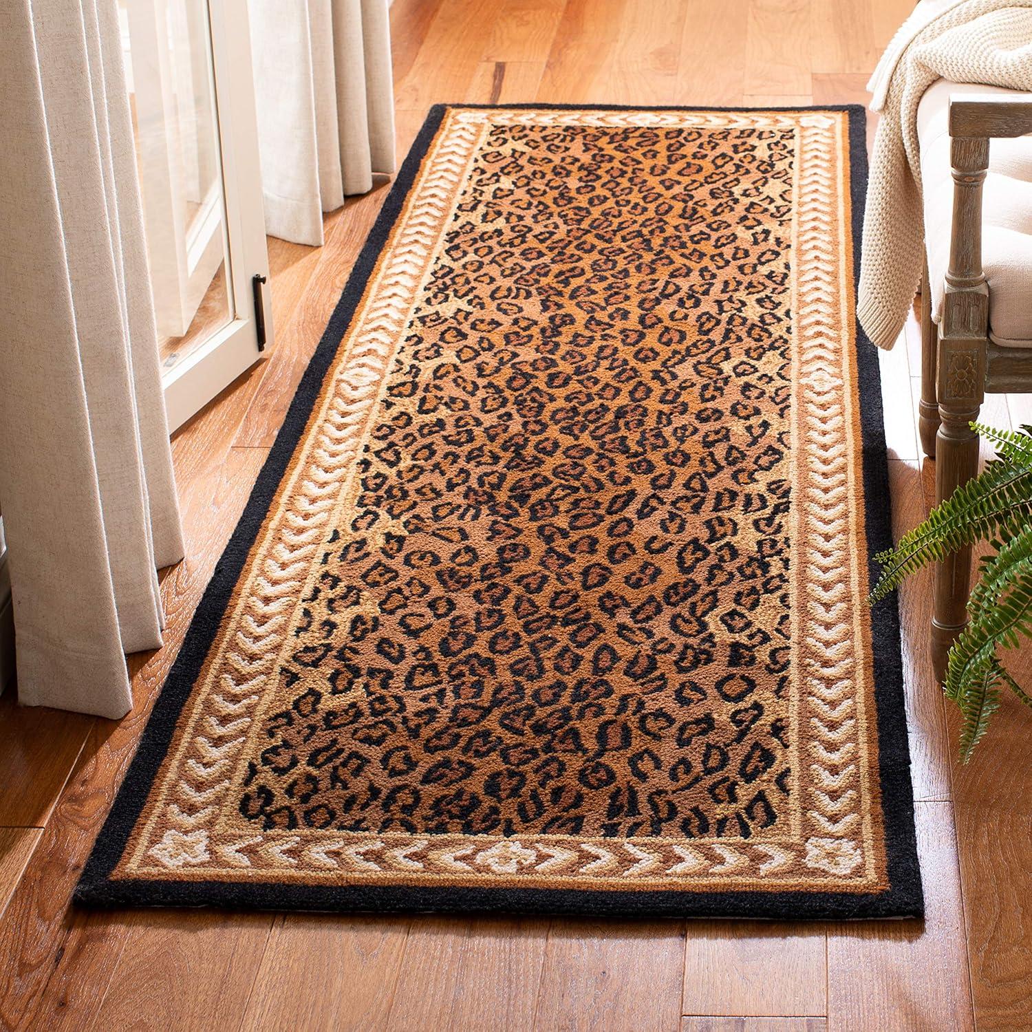Chelsea HK15 Handmade Runner Rug - 2'6"x16' - Black/Brown - Safavieh