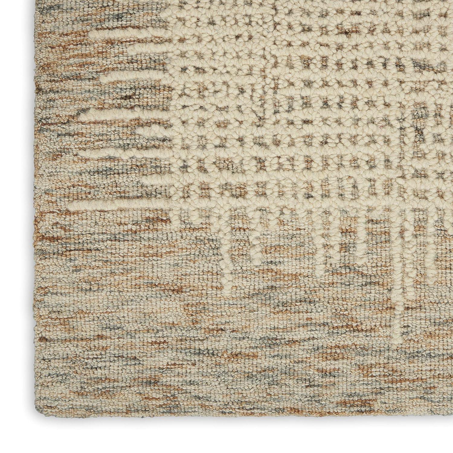 Nourison Vail Rustic Texture Indoor Area Rug Beige/Multi 7'9" x 9'9"