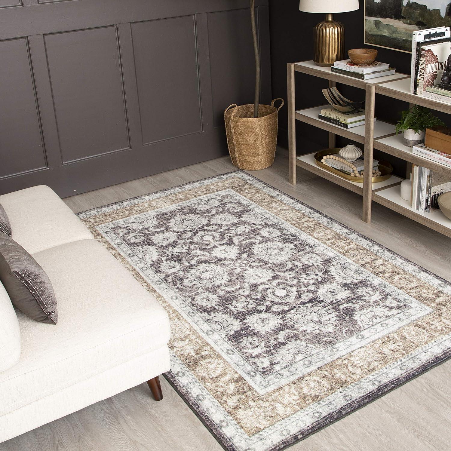 Worcester Oriental Tufted Gray/Brown Area Rug