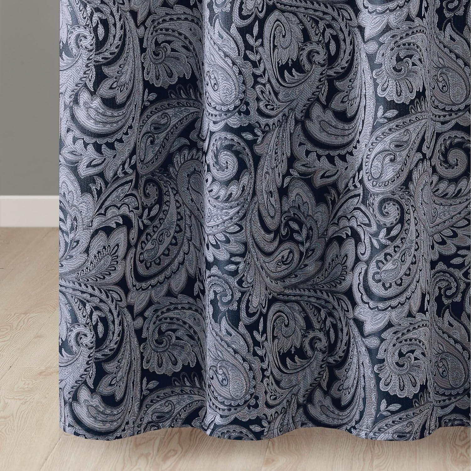 Madison Park Aubrey Paisley Jacquard Shower Curtain