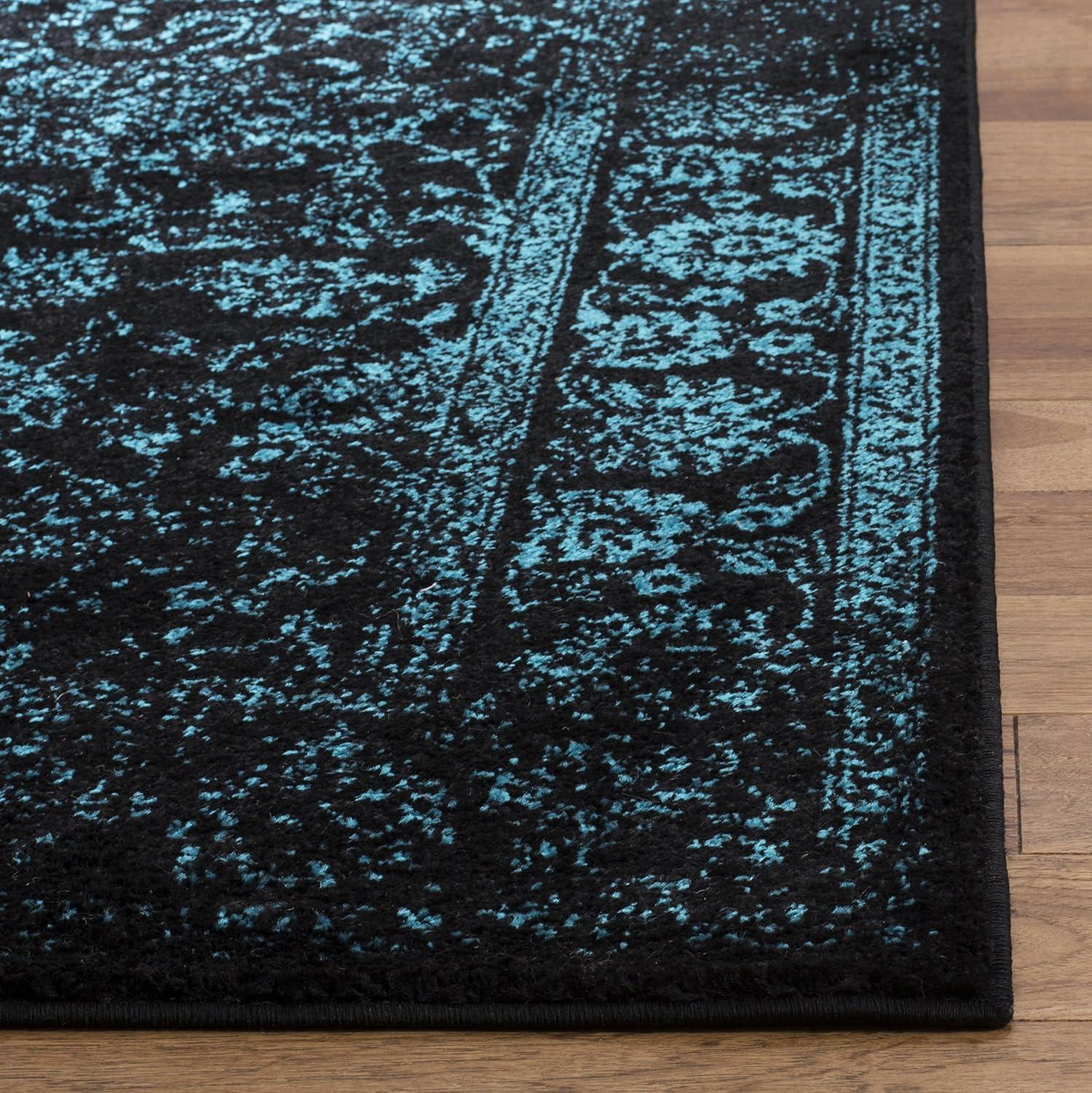 Adirondack ADR109 Machine Made Indoor Area Rug - Black/Teal - 8'x10' - Safavieh