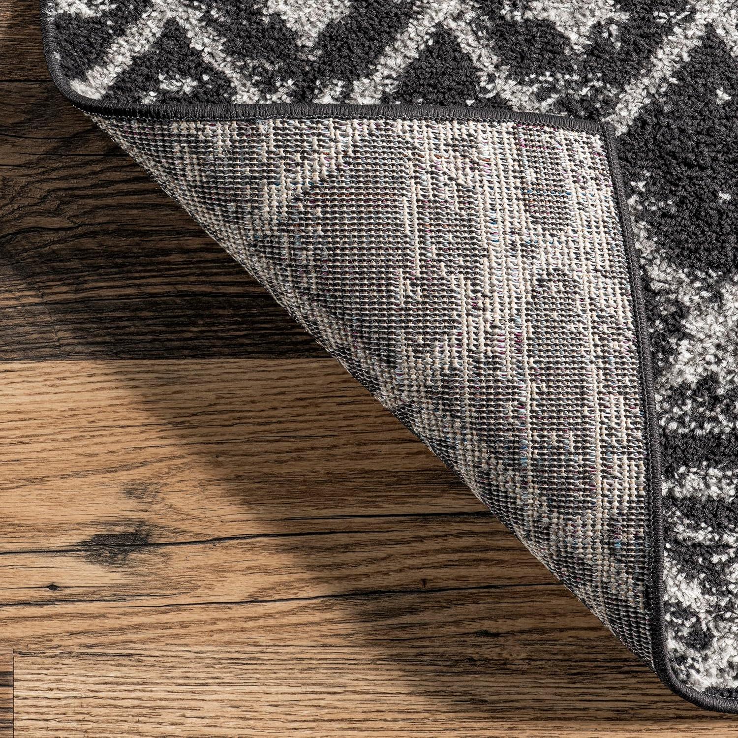 nuLOOM Moroccan Blythe Area Rug, 6' 7" x 9', Black
