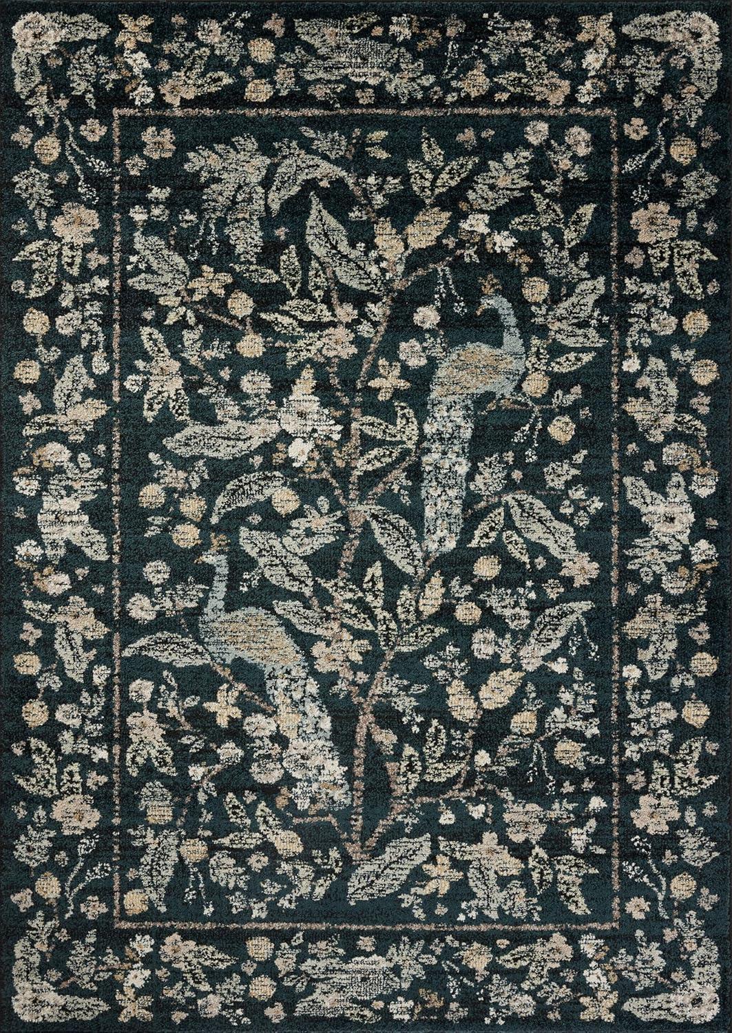 Rifle Paper Co. x Loloi Laurel Navy Area Rug