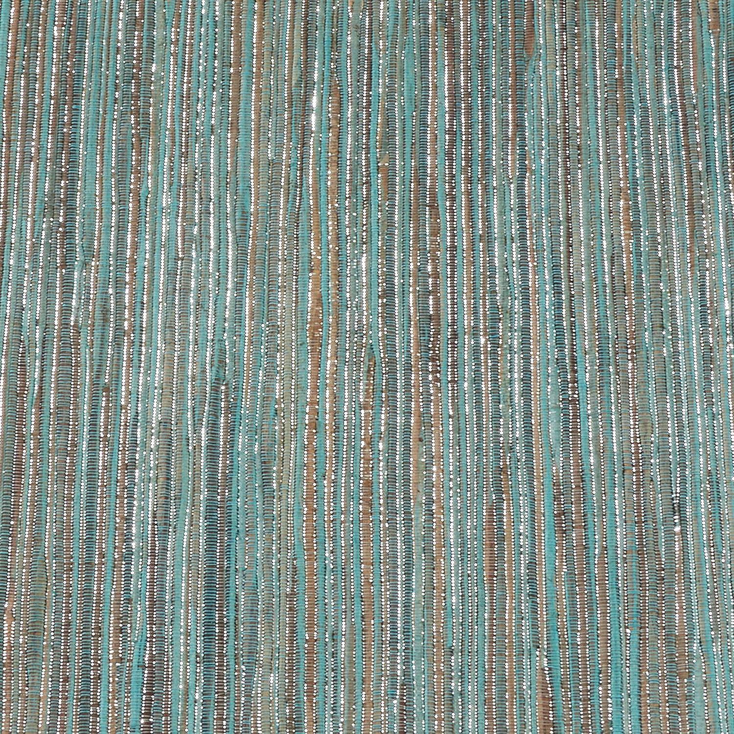Saro Lifestyle Shimmering Woven Nubby Runner, Turquoise, 14" x 90"