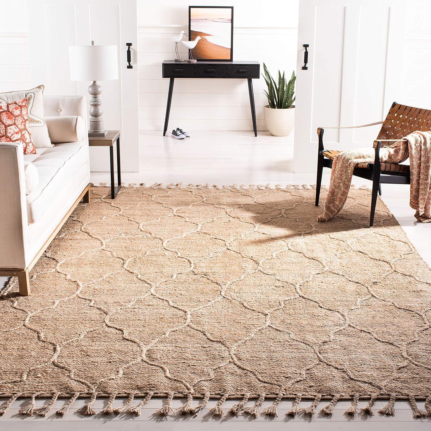 SAFAVIEH Natural Fiber Cohen Solid Area Rug, Natural, 9' x 12'