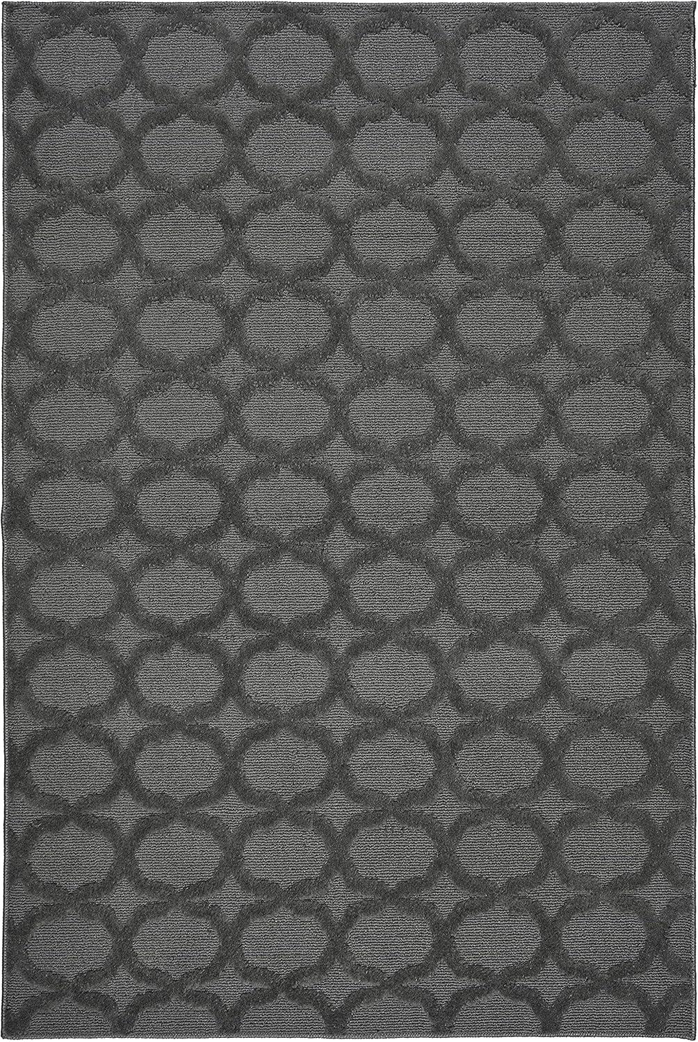 Garland Rug Sparta 4 ft. x 6 ft. Area Rug Cinder Gray