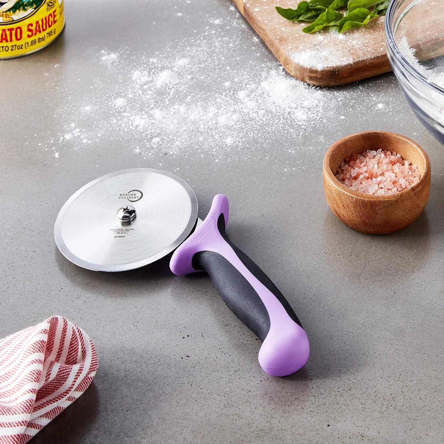 Mercer 4" Purple High Carbon Steel Pizza Cutter