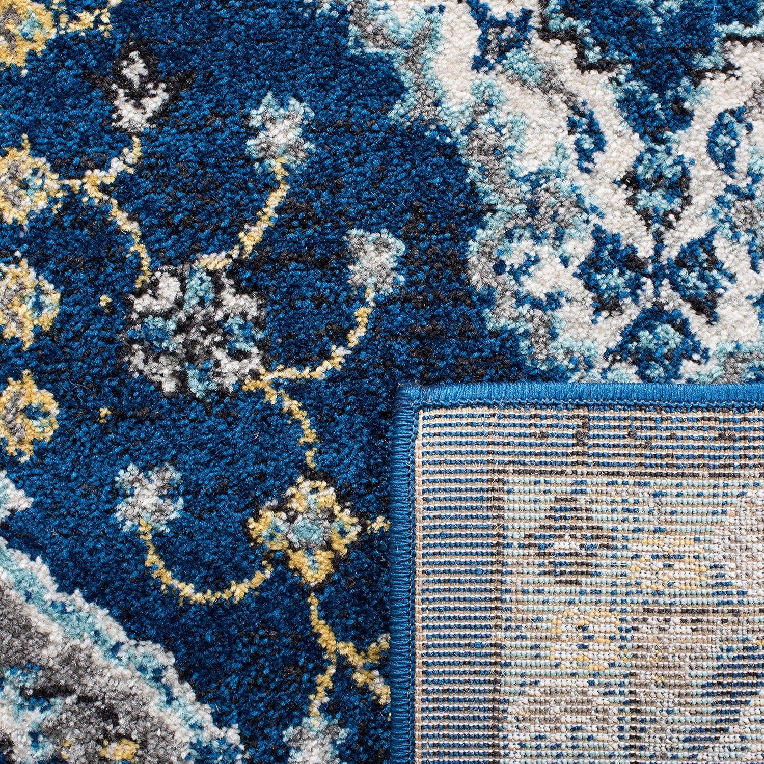 Evoke EVK224 Power Loomed Accent Rug - Royal/Ivory - 3'x5' - Safavieh.
