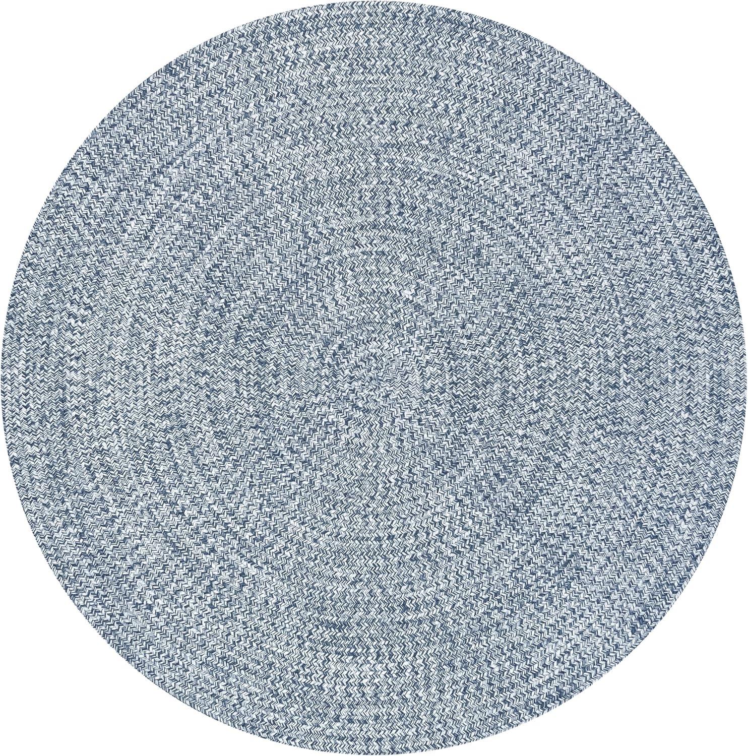 Casual Braided Oval Indoor/Outdoor Rug 4' x 6' in Light Blue