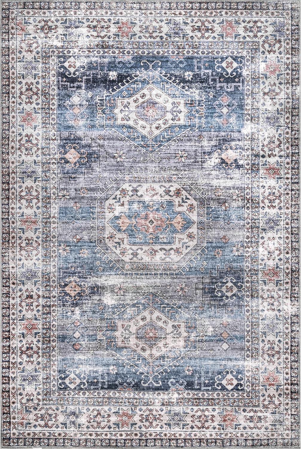 Nuloom Drina Distressed Machine Washable Indoor Area Rug