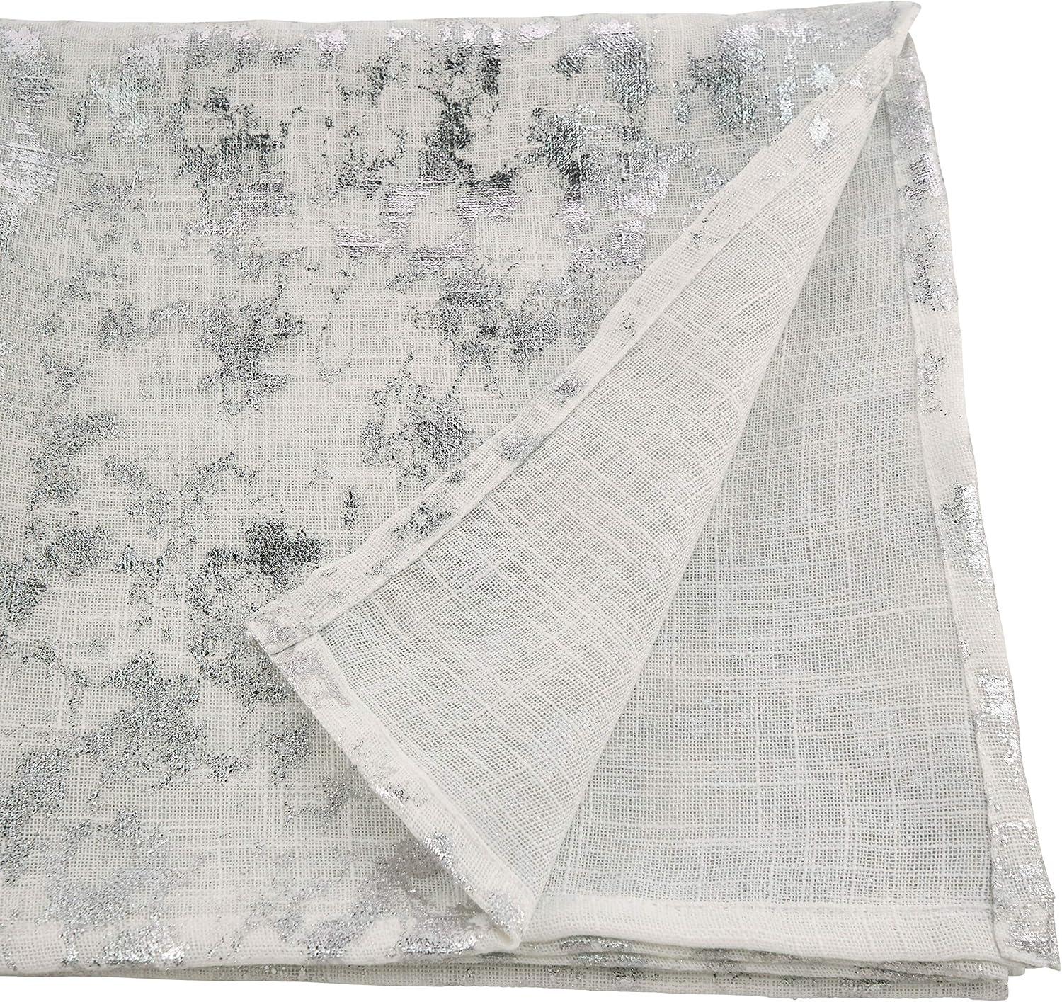 Saro Lifestyle Foil Print Tablecloth